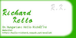 richard kello business card